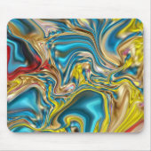 Wirbel aus abstraktem Marmor, aquamarin türkisblau Mousepad (Vorne)