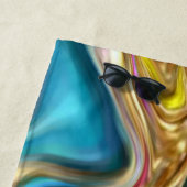 Wirbel aus abstraktem Marmor, aquamarin türkisblau Strandtuch (Beispiel)