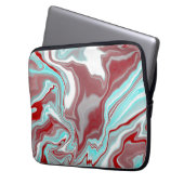 Wirbel aus aquamarinem, burgunischem, rotem und we laptopschutzhülle (Vorderseite Links)