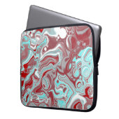 Wirbel aus aquamarinem, burgunischem, rotem und we laptopschutzhülle (Vorderseite Links)