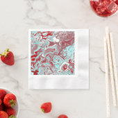 Wirbel aus aquamarinem, burgunischem, rotem und we serviette (Beispiel)