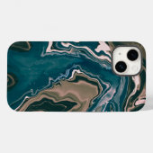 Wirbel aus blau-rosa Marmor Case-Mate iPhone Hülle (Rückseite (Horizontal))