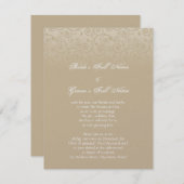 Wirbel aus Gold und Champagner Einladung (Vorne/Hinten)