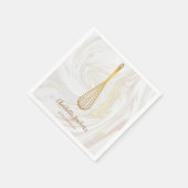 Wirbel aus Goldwhisk Bakery Patisserie Marmor Serviette (Ecke)