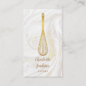 Wirbel aus Goldwhisk Bakery Patisserie Marmor Visitenkarte (Vorderseite)