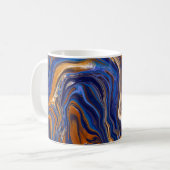 Wirbel aus Kupfer und blauem Marmor Kaffeetasse (Vorderseite Links)