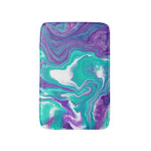 Wirbel aus lila und aquamarinem Marmor Badematte (Vorderseite Vertikal)