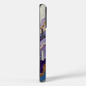 Wirbel aus lila und blauem Marmor mit Gold Case-Mate iPhone Hülle (Rückseite / Rechts)