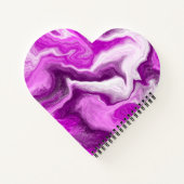 Wirbel aus lila und weißem Marmor Personalisiert Notizblock (Rückseite)