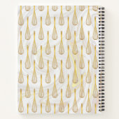 Wirbel aus Marbella-Muster (Gold Whisk Muster) Rez Notizblock (Rückseite)