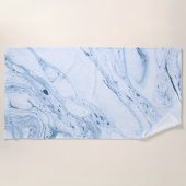 Wirbel aus Marmor in weiß-blau-grau Strandtuch (Vorderseite)