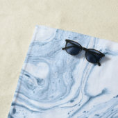 Wirbel aus Marmor in weiß-blau-grau Strandtuch (Beispiel)