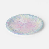 Wirbel aus pastelfarbenem Marmor Pappteller (Schrägansicht)