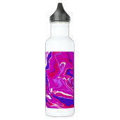 Wirbel aus personalisiertem Rosa und Lila Marmor Edelstahlflasche (Links)