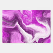 Wirbel aus rosa, Lila und blauem Marmor Geschenkpapier Set (Vorderseite 2)