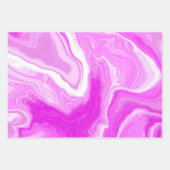 Wirbel aus rosa, Lila und blauem Marmor Geschenkpapier Set (Vorderseite)