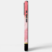 Wirbel aus rosa Marmor mit goldenen Akzenten Case-Mate iPhone Hülle (Rückseite / Links)