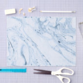 Wirbel aus weißem und blauem Marmor Seidenpapier (Handwerk)