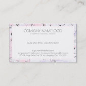 Wirbel aus weißem und rosa und grauem Marmor Visitenkarte (Rückseite)