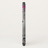 WIRBEL, BERRIES DAMASK MONOGRAM, rosa, schwarz Case-Mate iPhone Hülle (Hinten/Links)