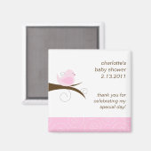 Wirbel Bird Custom Baby Dusche Gefallen Magnet (Vorderseite/Rückseite)