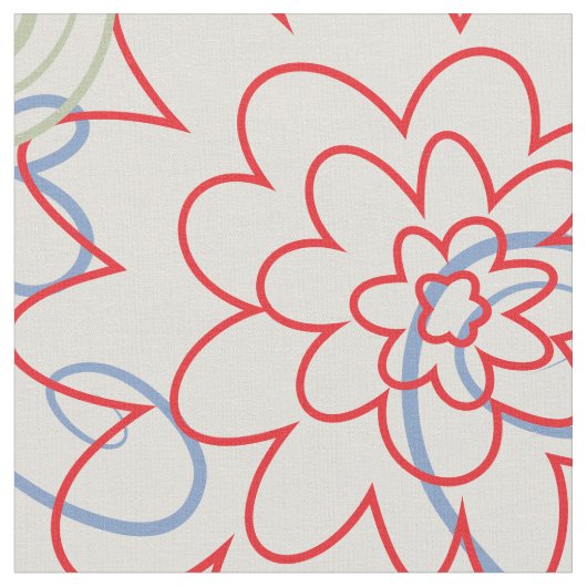 WIRBEL & BLÄTTER & BLUME STOFF (Nahaufnahme)