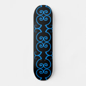 WIRBEL blau UND SCHWARZE Skateboardplattform Skateboard (Vorderseite)