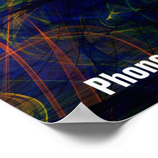 Wirbel-Blauthermometer Poster (Ecke)