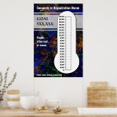 Wirbel-Blauthermometer Poster (Küche)