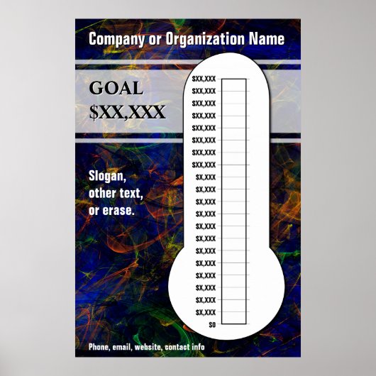 Wirbel-Blauthermometer Poster (Vorne)