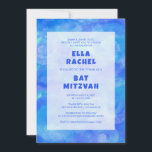 Wirbel Blue Custom Bar Bat Mitzvah Einladung<br><div class="desc">Perfekte Karte, um eine Fledermausmitzvah, Bar mitzvah oder andere jüdische Feier anzukündigen! Handgemachte Kunst für Sie. Vollständig anpassbar! Klicken Sie auf "Personalisieren" oben, um den Text zu bearbeiten. Klicken Sie auf "Bearbeiten mit dem Design-Tool", um die Schriftart, Farben und Platzierungen anzupassen und das Design auf der Rückseite zu löschen, wenn...</div>