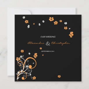 Wirbel & Blume Elegante Hochzeitsankündigung Einladung