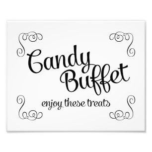 Wirbel Candy Buffet Custom Wedding Print Fotodruck