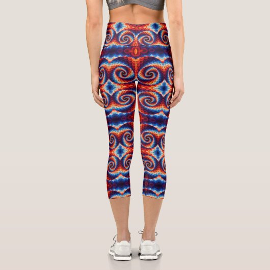 Wirbel Capri Leggings (Rückseite)