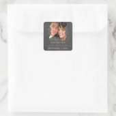 Wirbel Chalkboard Foto Save the Date Stickers (Tasche)
