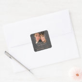 Wirbel Chalkboard Foto Save the Date Stickers (Umschlag)