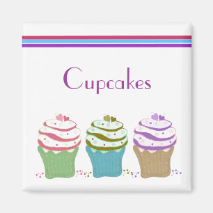 Wirbel-Cupcakes Magnet