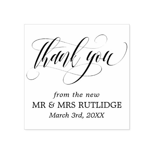 Wirbel Danke - Hochzeit Gummistempel (Prägung)