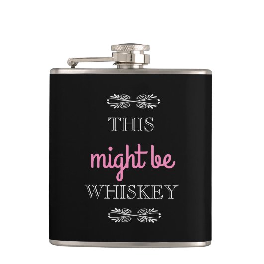 Wirbel Das könnte Whiskey sein Flachmann (Vorderseite)
