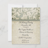 Wirbel der Creme Sage Holly Einladung (Vorderseite)