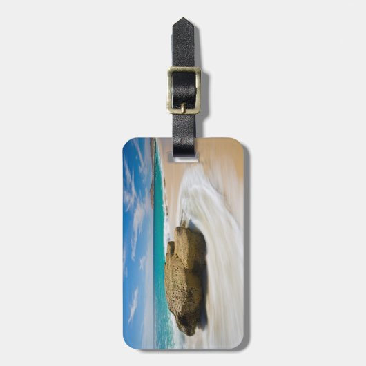 Wirbel der Meerestide am Strand Gepäckanhänger (Vorderseite vertikal)