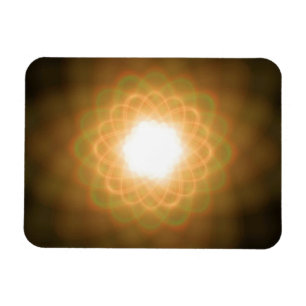 Wirbel des Gelblichts auf Schwarz Magnet