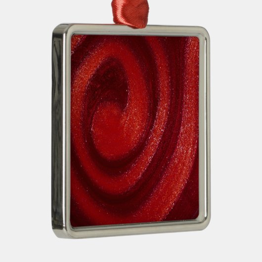 Wirbel des Nagellacks Silbernes Ornament (Rechts)