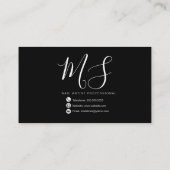 Wirbel des Nageltechnikers Salon Artist Marmor Visitenkarte (Rückseite)