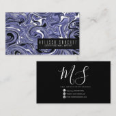 Wirbel des Nageltechnikers Salon Artist Marmor Visitenkarte (Vorne/Hinten)
