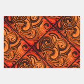 Wirbel, die Papier als Flachblatt Set von 3 (Vorderseite 2)