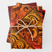 Wirbel, die Papier als Flachblatt Set von 3 (Beispiel)