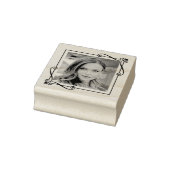 Wirbel Ecke Quadrat Foto Gummistempel (Stempel)