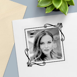 Wirbel Ecke Quadrat Foto Permastempel