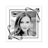 Wirbel Ecke Quadrat Foto Permastempel (Design)